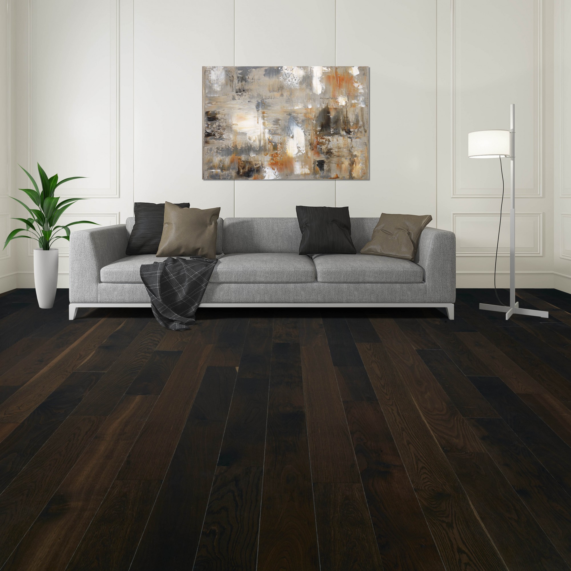 Smooth White Oak Black Vintage Hardwood Flooring And Back White Oak Black