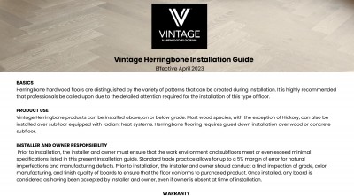 Herringbone Installation Guide