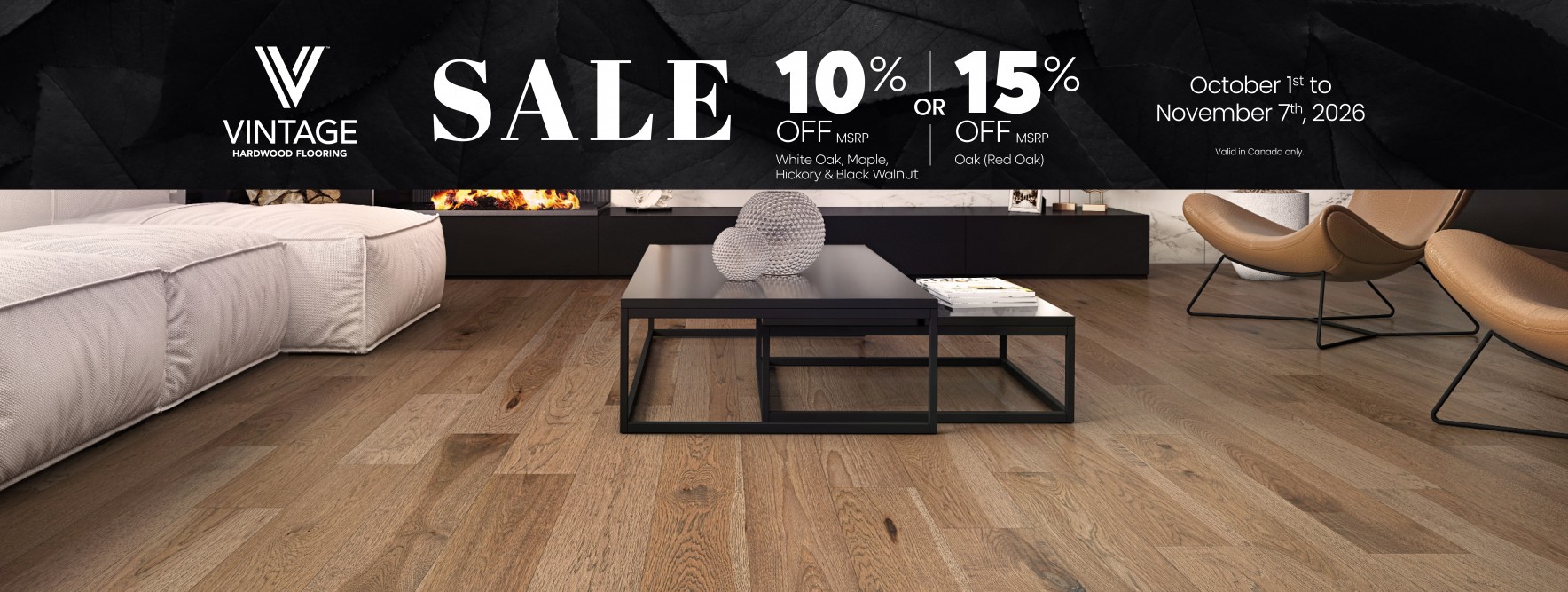 Sale up to 15% off msrp. October 1st to November 7, 2026